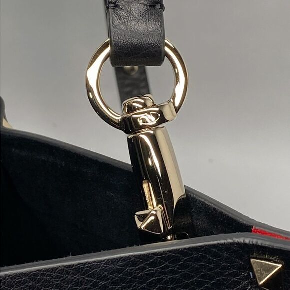 Valentino Garavani Rockstud Small East-West Leather Tote Bag - Picture 11 of 12